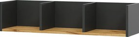 Półka ścienna antracyt/złoty dąb 90x24x20 tomy