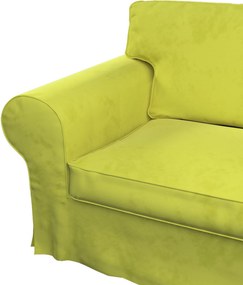 Pokrowiec na sofę Ektorp 2-osobową i leżankę kolor zielony tkanina połyskliwa, welwetowa