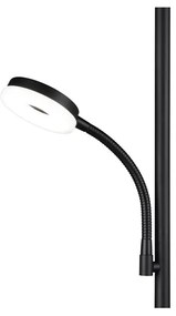 Czarna lampa stojąca LED (wysokość 178 cm) Specter – Trio