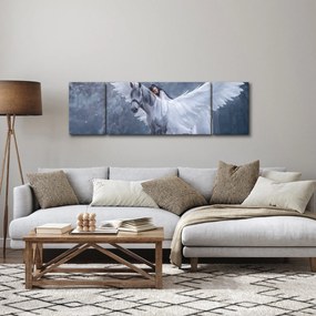 Obraz dziewczyny na jednorożcu (170x50 cm)