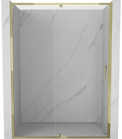 Mexen Exo drzwi prysznicowe uchylne 155 cm, transparent, złote - 819-155-000-50-00