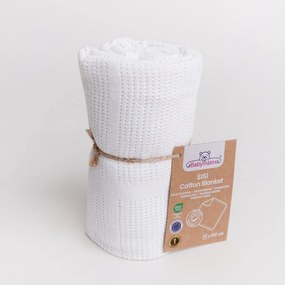 Babymatex Koc dziecięcy Sisi biały, 75 x 100 cm