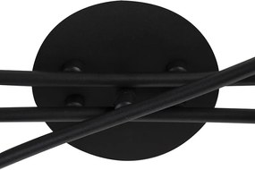 Nowoczesna lampa sufitowa czarna 6-światłowa - Lofty