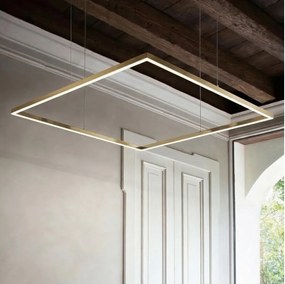 Ideal Lux - Żyrandol LED na linkach ORACLE SLIM LED/53W/230V CRI 90 90x90 cm złoty