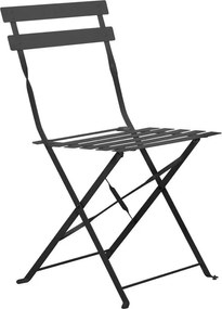 Składane krzesło restauracyjne zewnętrzne Semplici, czarne