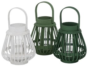 Bambusowy lampion Ilvie, 16 cm, tealight