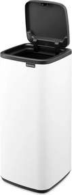Biały stalowy kosz na śmieci otwierany na dotyk 30 l Bo Touch – Brabantia