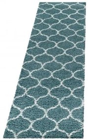 Dywan shaggy Salsa koniczyna niebieski 80 cm x 250 cm