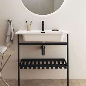 Czarny metalowy stelaż pod umywalkę 76x84 cm Conca – Ideal Standard