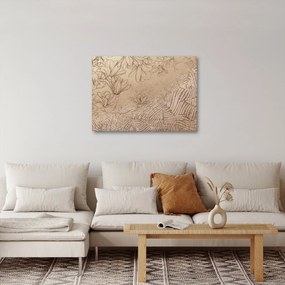 Obraz - Rysowane kwiaty (70x50 cm)