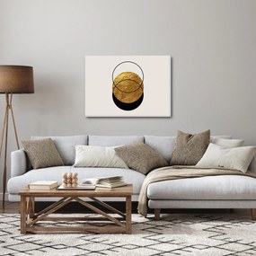 Obraz - Abstrakcja złoto-biała N⁰2 (70x50 cm)