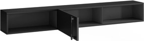 Półka z szafką RAFTT 150 cm, czarna