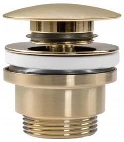 REA-A8585 - Odpływ umywalkowy CLICK-CLACK o średnicy 6,4 cm, szczotkowane złoto