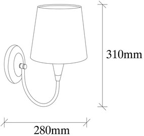 Metalowy kinkiet w złotym kolorze Opviq lights Patrick