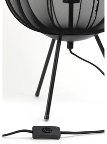 Czarna lampa stołowa (wysokość 60 cm) Plumeria – Light &amp; Living