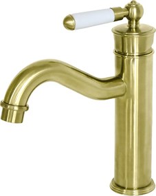 Leeds bateria umywalkowa niskie retro szczotkowane złoto - Essebagno