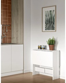 Rozkładany stół z białym blatem 76x28 cm Papillon – TemaHome