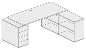 PLAN Zestaw BLOCK B04, biały/pomarańczowy