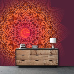Fototapeta - Mandala, ciemna (196x136 cm)
