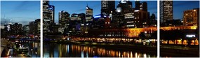 Obraz nocy w Melbourne (170x50 cm)