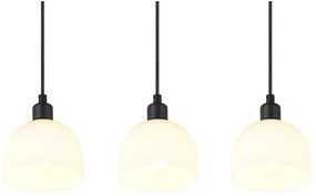 Biała lampa wisząca ze szklanym kloszem Molly – Trio