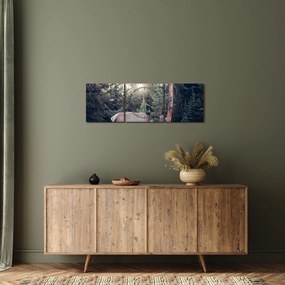 Obraz - Łoś na polanie (z zegarem) (90x30 cm)