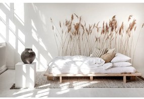 Łóżko dwuosobowe z drewna sosnowego ze stelażem 140x200 cm Japan – Karup Design