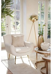 Kremowy fotel z materiału bouclé Vinstra – Light &amp; Living