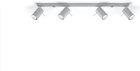 Plafony nowoczesny Briix, stal - 4 źródło światła 4000K - L.80 x H.16 cm - szary
