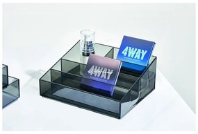Organizer łazienkowy na kosmetyki z plastiku z recyklingu w kolorze matowej czerni Nail Station – iDesign
