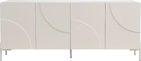 Komoda 4-drzwiowa z MDF – Beżowa – ZELINARO