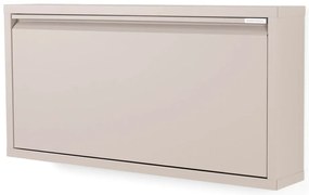 Szarobrązowa metalowa uchylna szafka na buty 75x37,5x12,5 cm Billy – Spinder Design