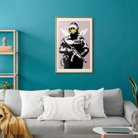 Plakat Policjant 29,7x42 cm z ramą złotą z marginesem ARTGEIST B