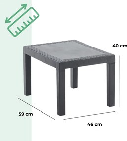 Zestaw ogrodowy AKITA, 3-częściowy, antracytowy I.P.A.E-Progarden