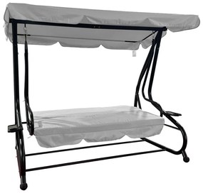 Szara metalowa huśtawka ogrodowa Deluxe II – Rojaplast