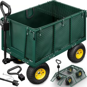 Wózek transportowy HECTOR, maks. 550 kg, 110x75x52 cm, zielony Gardebruk