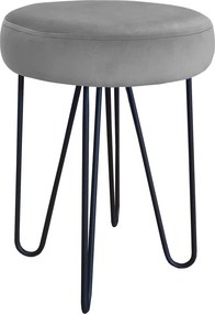 Taboret Venus tkanina Welur stelaż metalowy STOŁEK LOFT : Kolor Stelaża - Czarny , Kolor tkaniny - VELVET - MG17, Typ tkaniny - Velvet