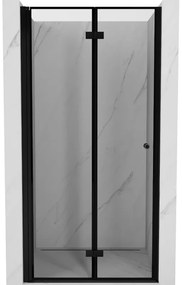 Mexen Mist-F drzwi prysznicowe składane lewe 60 cm, czarna ramka, czarne - 8A6-060-000-70-70-L