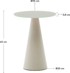 Okrągły stolik ze szklanym blatem ø 35 cm Wilshire – Kave Home