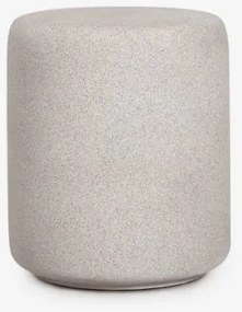 Okrągła Szafka Nocna Ø35 Cm Z Cementu Elyndra Sand Grey - Sklum