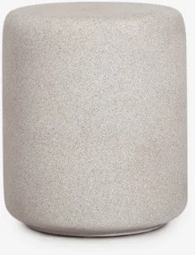Stolik Nocny Ø35 Cm Z Betonu Elyndra Sand Grey - Sklum