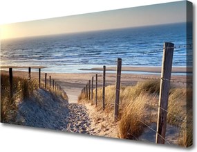 Obraz canvas Drewniana Ścieżka na Piasku