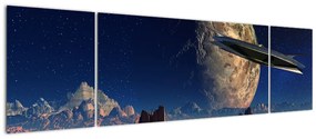 Obraz - Przybycie kosmitów (170x50 cm)