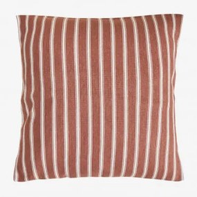 Kwadratowa Poduszka 45x45 Cm Z Bawełny Nexu Czerwony Dachówka - Biały - Sklum