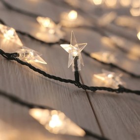 Ciemnozielona girlanda świetlna LED DecoKing Star, 100 lampek, dł. 12,5 m