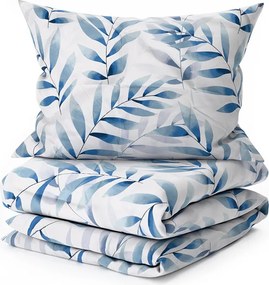 PrzytulneMieszkanie.pl PrzytulneMieszkanie.pl Pościel z mikrofibry KOVENDI niebiesko-biała Rozmiar pościeli: 2 szt 70 x 90 cm | 200 x 220 cm
