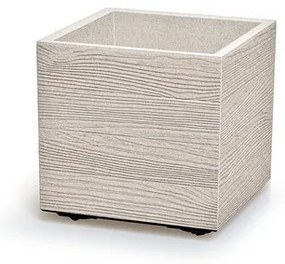 Doniczka MADERA SQUARE ECO WOOD 38,5 cm, biały ECO, L