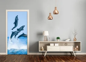 Fototapeta samoprzylepna na drzwi skaczące delfiny