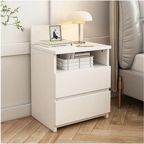 Szafka nocna stolik sypialnia komoda 2 szuflady czarna loft nowoczesna 40cm