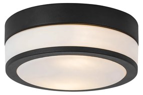 Nowoczesna lampa sufitowa zewnętrzna czarna 23 cm IP44 - Flavi